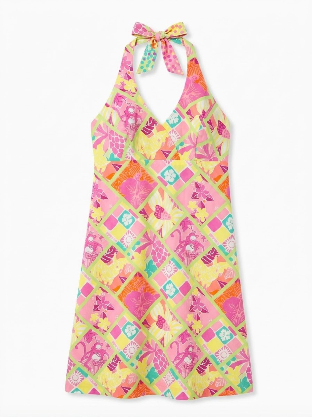 LILLY Pulitzer Colourful Tropical Halter Sundress